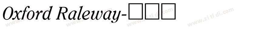 Oxford Raleway字体转换